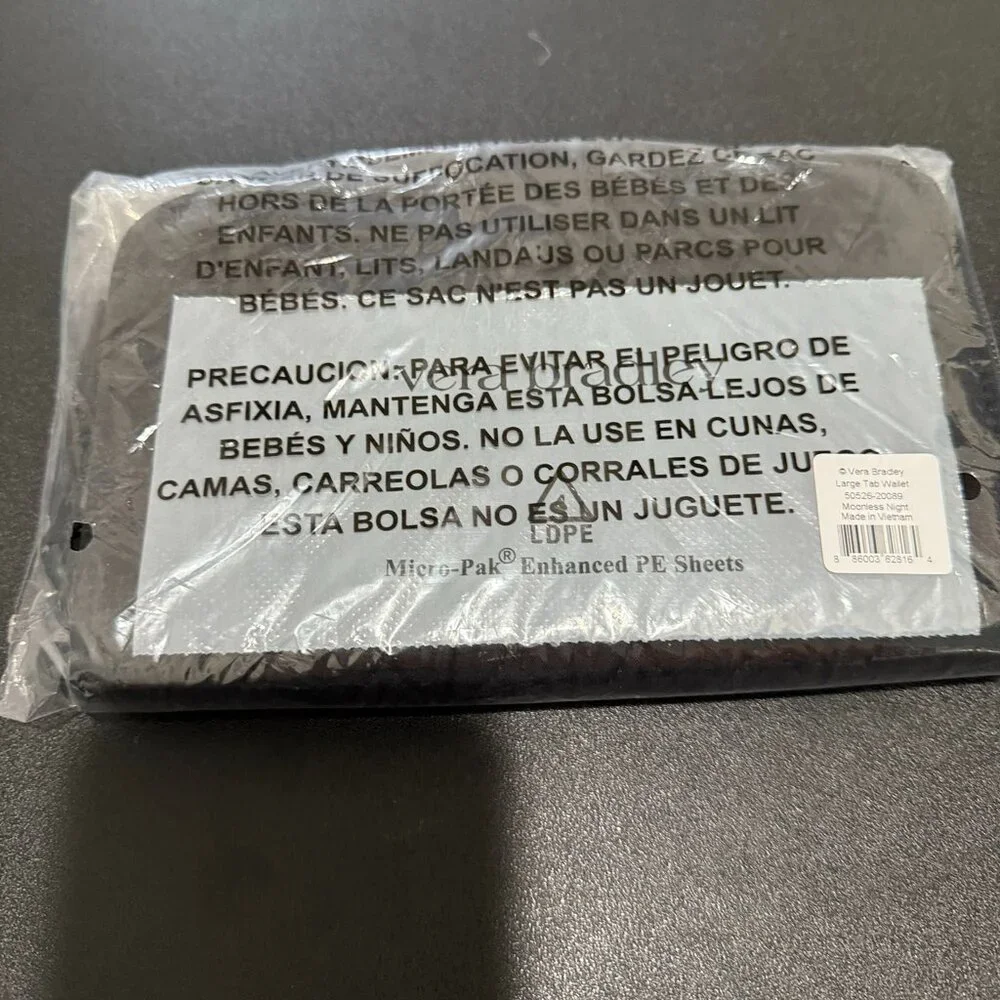 Vera Bradley Moonless Night Large Tab Wallet - Picture 2 of 6